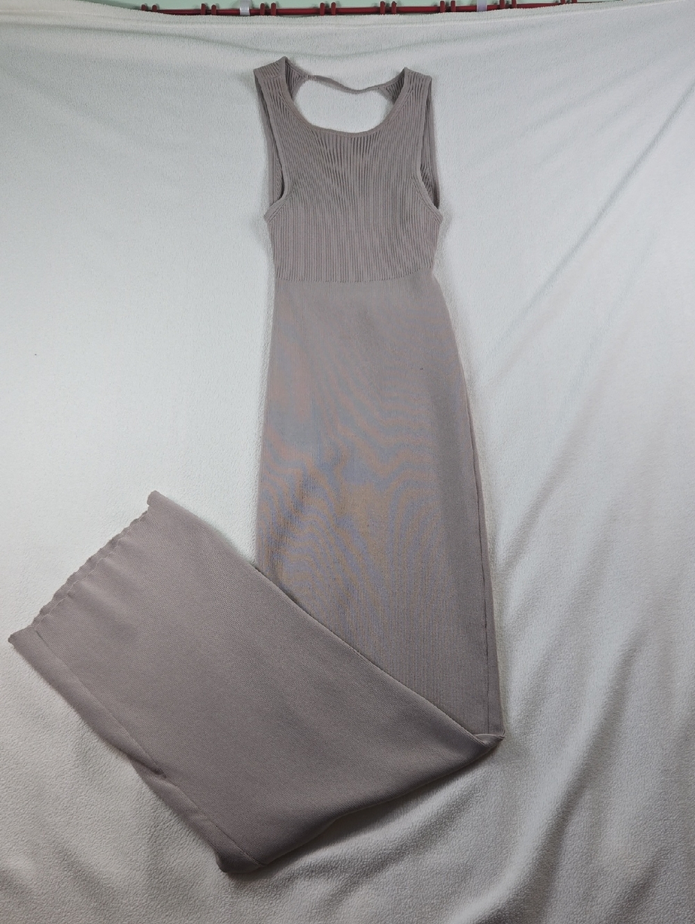Madison Ribbed Knit Top in Light Taupe